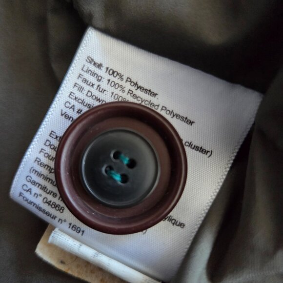 MEC green down winter jacket with hood. - Picture 8 of 14